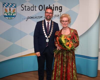 Ingrid Lang von Älter werden in Olching mit Bürgermeister Magg