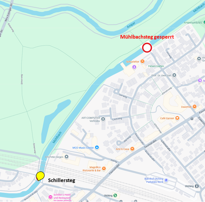 Sperrung Mühlbachsteg