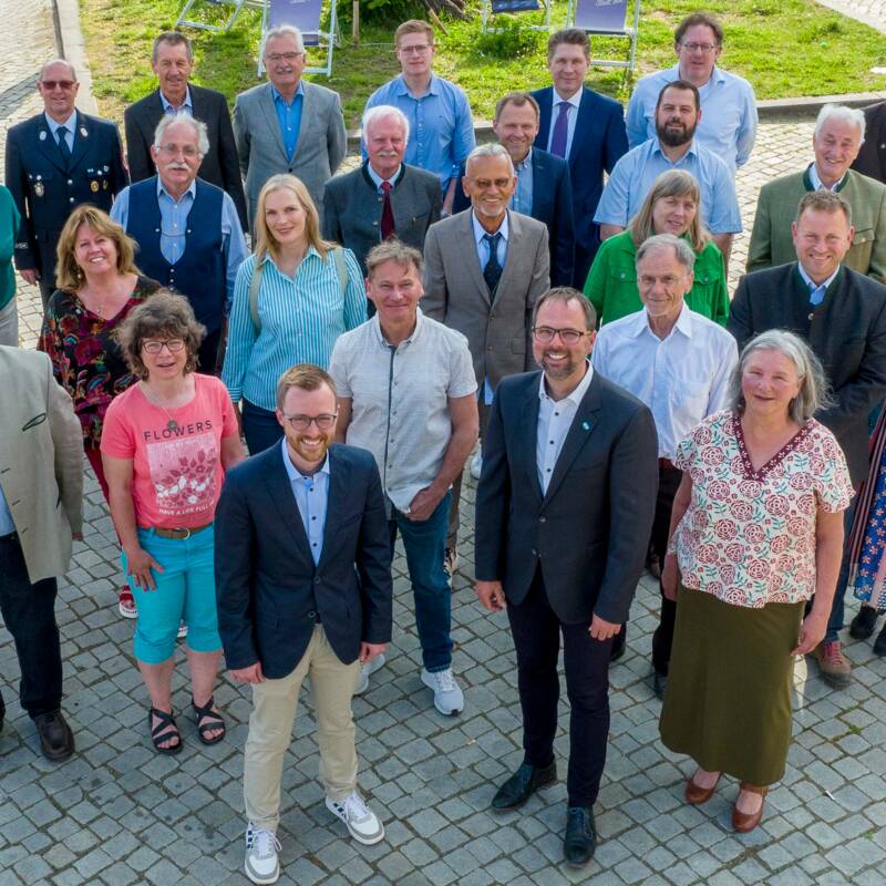 Gruppenfoto Stadtrat Drohne