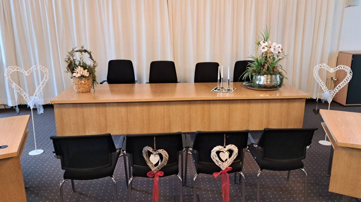 Trauung Sitzungssaal im Rathaus